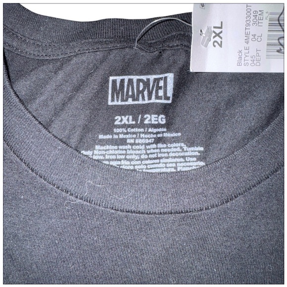 Marvel Black Tee with Colorful Character Graphics - Picture 5 of 6